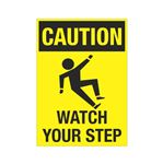 Caution Watch Your Step Graphic Sign